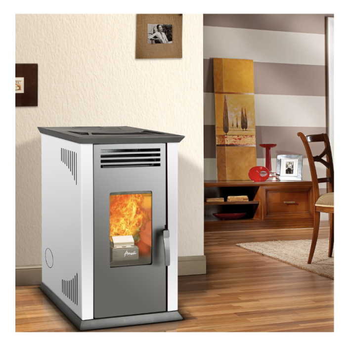Estufa a Pellet Italy 8100 Plus Blanca Amesti